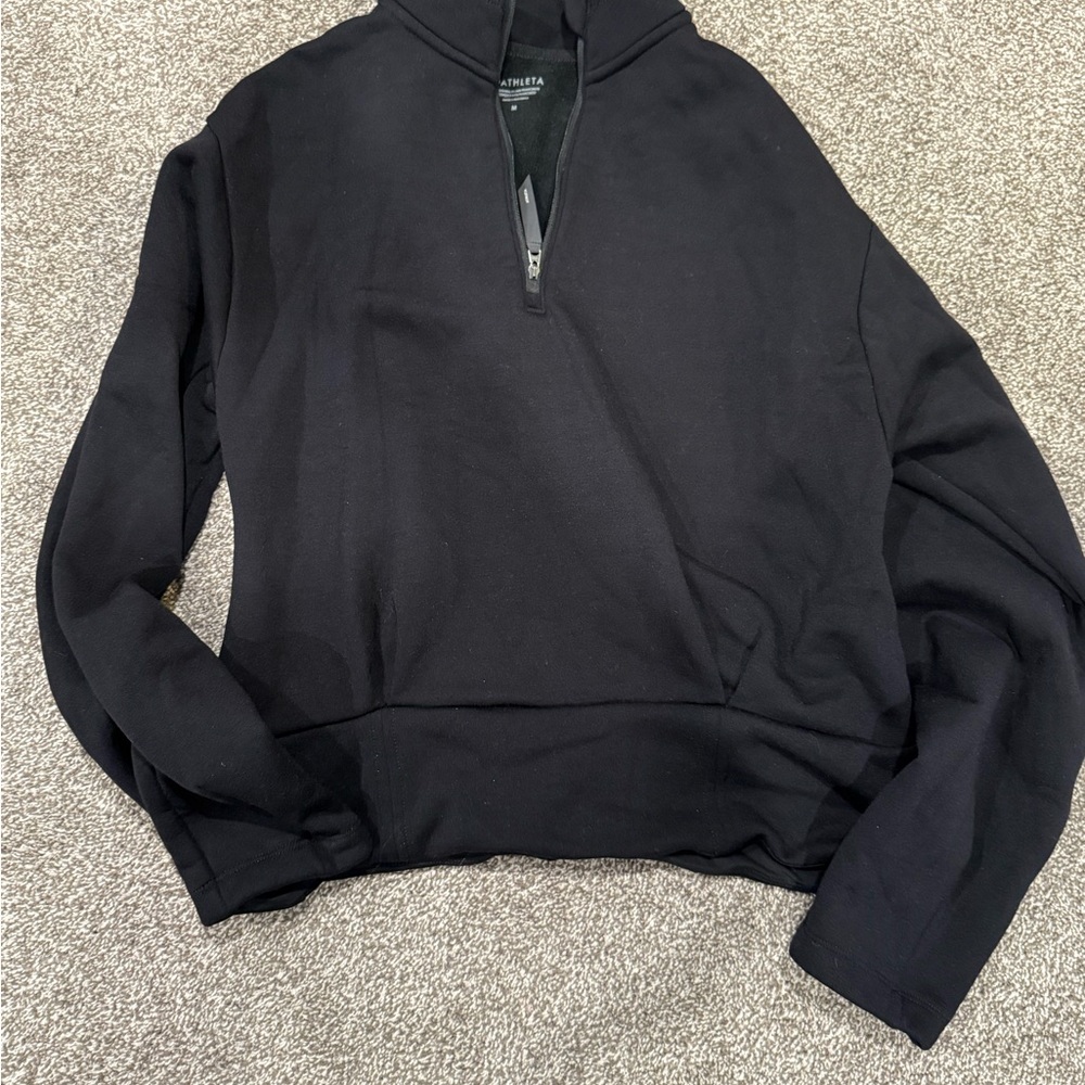 Women’s Athleta Black Quarter-Zip Sweater
